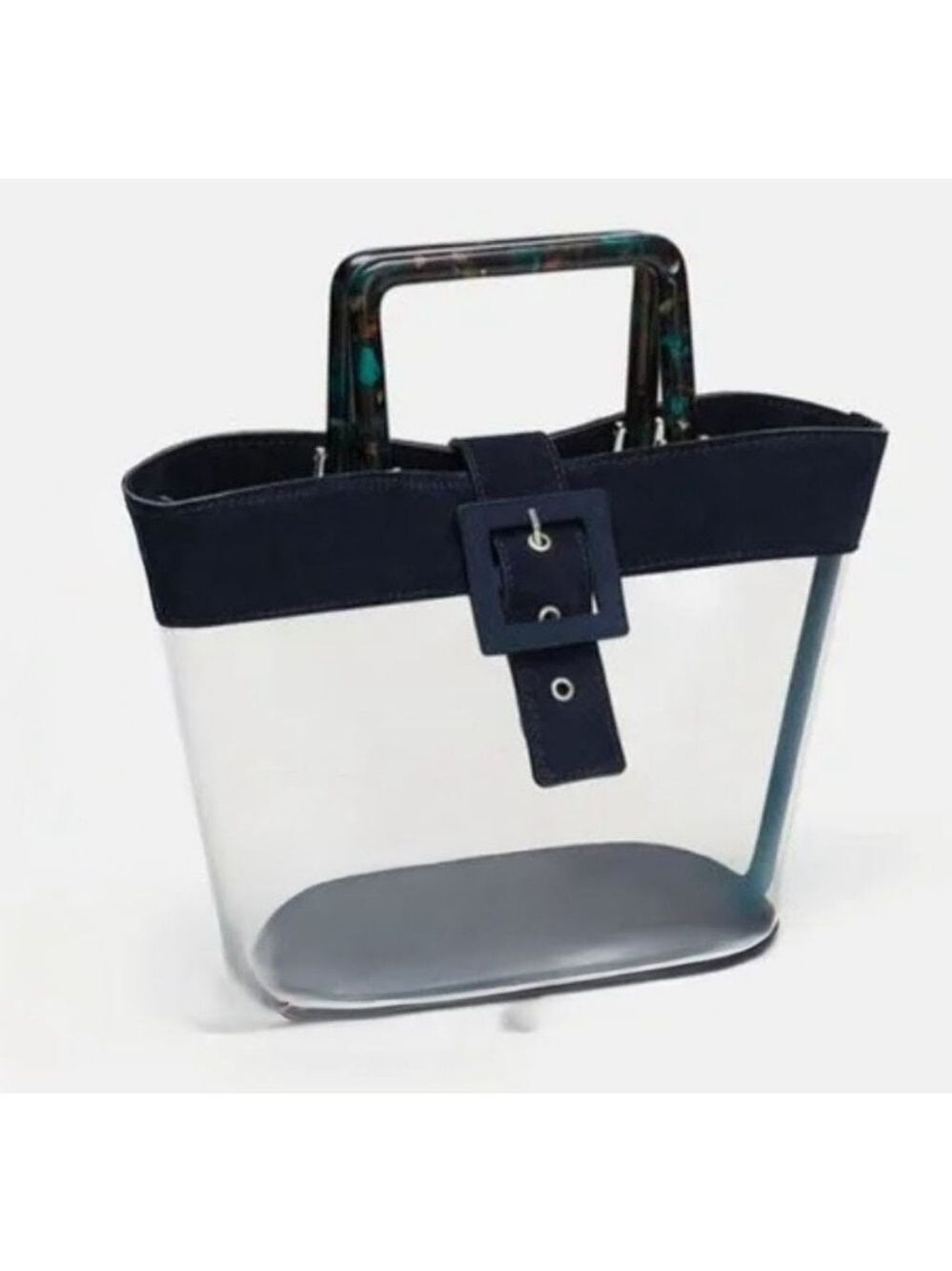 ZARA Vinyl & Suede Crossbody Bag